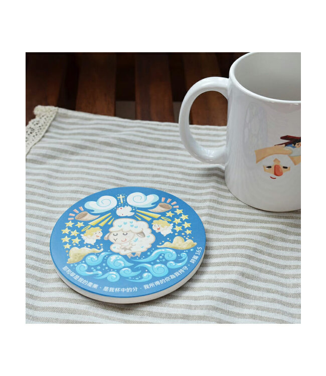 受洗杯墊（附贈一張同款受洗卡）