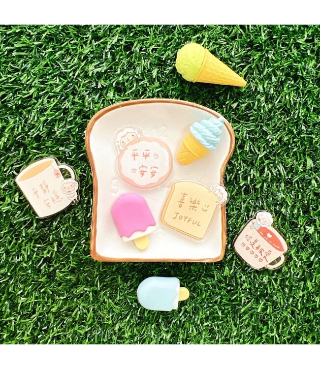 祝福壓克力磁鐵：文具（4入）