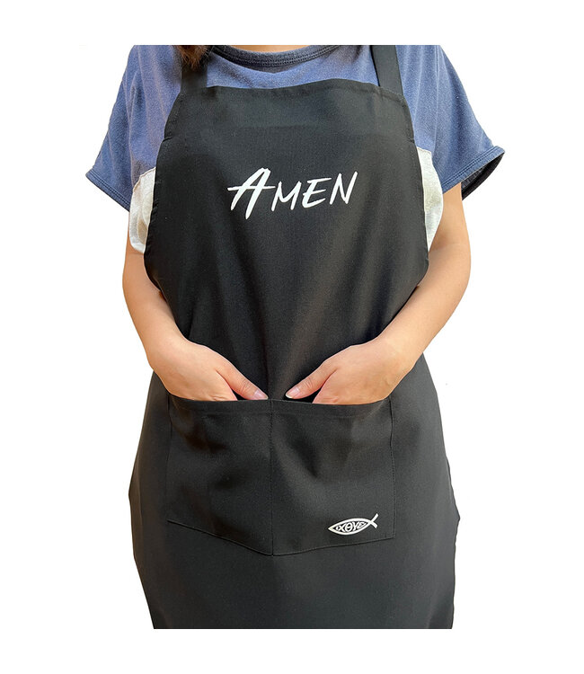 圍裙－－Amen（黑）