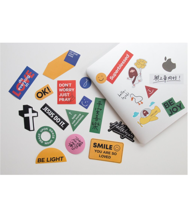 防水貼紙組——滿滿的恩典（21張）