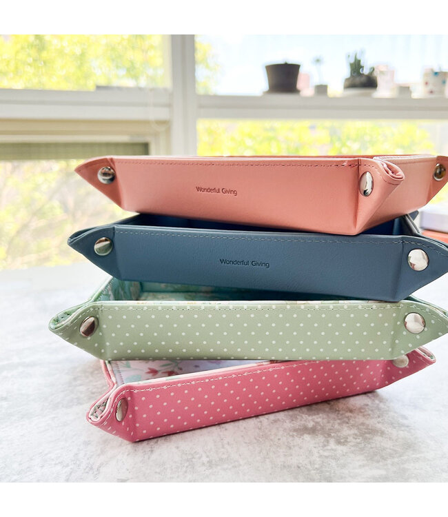 粉皮革收納盤：無掛慮