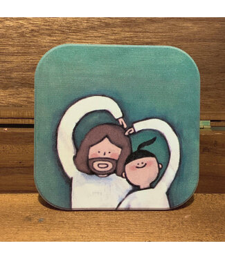 思竹插畫 (TW) 陶瓷吸水杯墊：耶穌好愛你