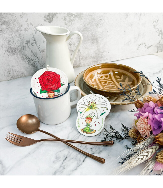 花卉清潔綿－－安息在祢