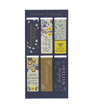 Christian Art Gifts Kind Words are Like Honey Magnetic Bookmark Set - Proverbs 16:24 | 磁性書籤套裝 - 箴言16:24