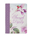 Christian Art Gifts Strength & Dignity Hummingbird Purple Faux Leather Classic Journal with Zipper Closure - Proverbs 31:25 | 蜂鳥紫色仿皮經典拉鍊筆記本 - 箴言 31:25