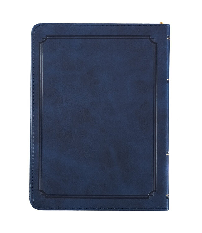 For I Know the Plans Handy-sized Faux Leather Journal in Navy - Jeremiah 29:11 | 深藍色手提仿皮革日記本 - 耶利米書 29:11