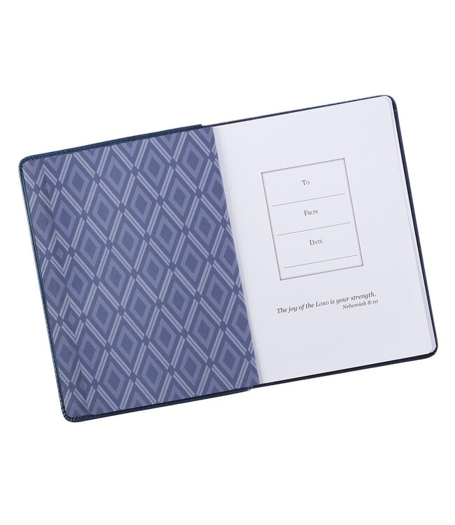 For I Know the Plans Handy-sized Faux Leather Journal in Navy - Jeremiah 29:11 | 深藍色手提仿皮革日記本 - 耶利米書 29:11