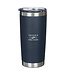Be Strong and Courageous Navy Stainless Steel Travel Tumbler - Joshua 1:9  「要剛強壯膽」海軍藍不銹鋼行旅杯 - 約書亞記 1:9