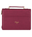 Trust in the LORD Floral Pomegranate Red Faux Leather Fashion Bible Cover - Proverbs 3:5 時尚仿皮聖經套