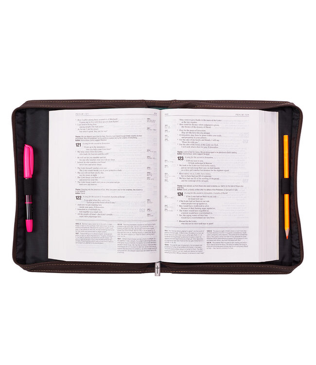 Blessed Light Blue Faux Leather Fashion Bible Cover - Luke 1:45 時尚仿皮聖經套