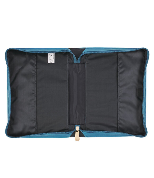 Hope in the LORD Floral Mediterranean Blue Faux Leather Fashion Bible Cover 時尚仿皮聖經套