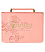 Through Christ Fluted Iris Pink Faux Leather Fashion Bible Cover - Philippians 4:13 粉色擺蕊仿皮時尚聖經套 - 腓立比書 4:13