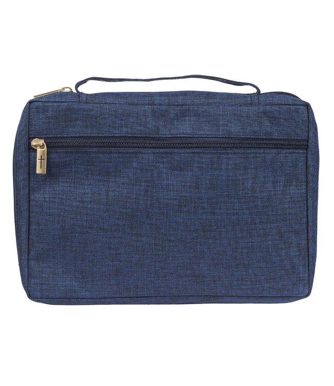 Done in Love Navy Floral Value Bible Case - 1 Corinthians 16:14 | 深藍花卉實惠聖經套 - 歌林多前書 16:14