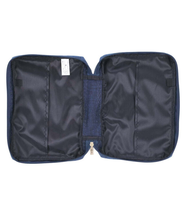 Done in Love Navy Floral Value Bible Case - 1 Corinthians 16:14 | 深藍花卉實惠聖經套 - 歌林多前書 16:14