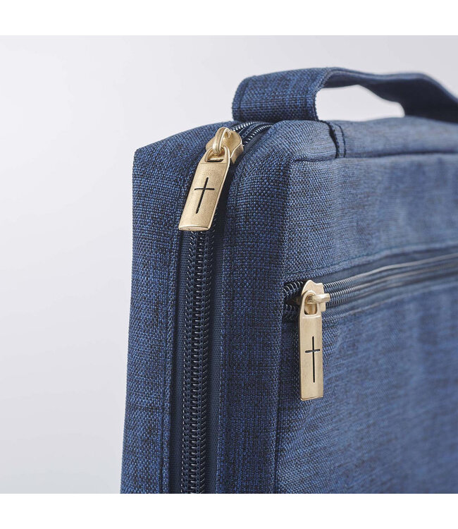 Done in Love Navy Floral Value Bible Case - 1 Corinthians 16:14 | 深藍花卉實惠聖經套 - 歌林多前書 16:14