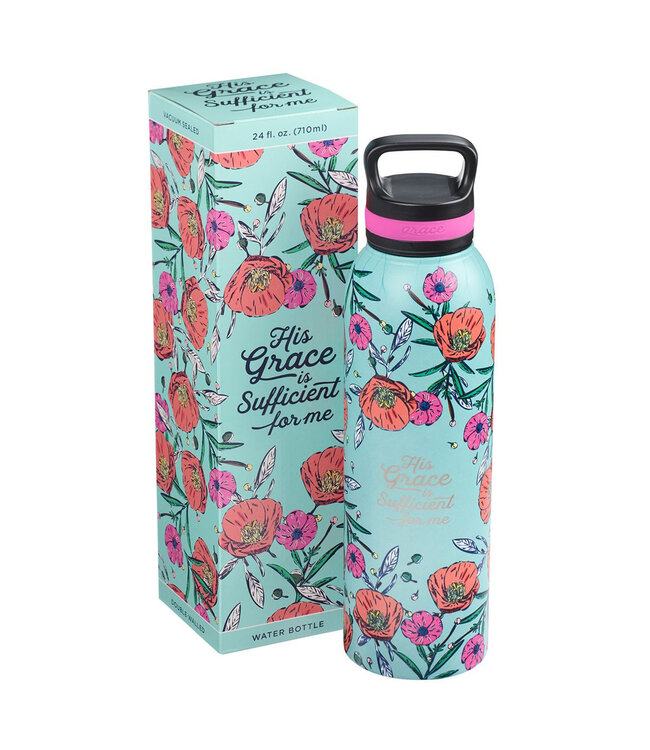 His Grace - Stainless Steel Water Bottle - 2 Corinthians 12:9 | "祂的恩典"不銹鋼保溫瓶 - 哥林多後書12:9