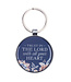 Trust Honey-brown and Navy Epoxy-coated Metal Keychain - Proverbs 3:5 金屬鑰匙圈 - 箴言 3:5
