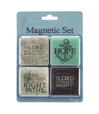 Christian Art Gifts The Lord Will Be with You Magnet Set - Deuteronomy 31:8 磁鐵套裝 - 申命記 31:8