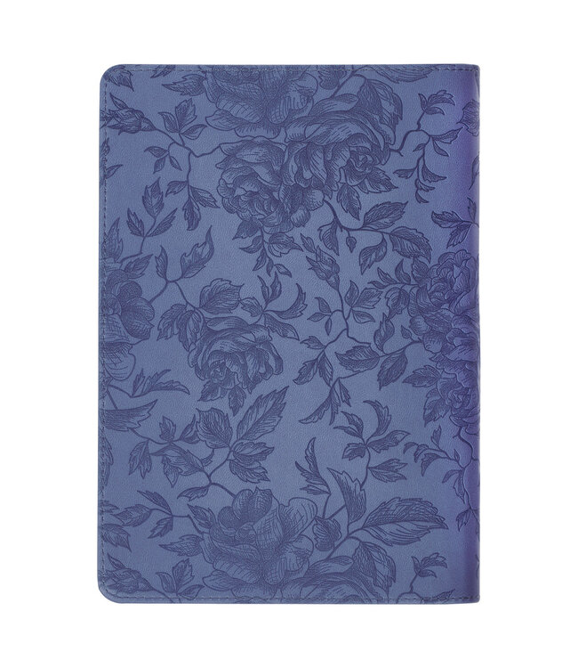 The Lord Will Guide You Blue Faux Leather Classic Journal with Zipper Closure - Isaiah 58:11 | 仿皮拉鍊封口日記本