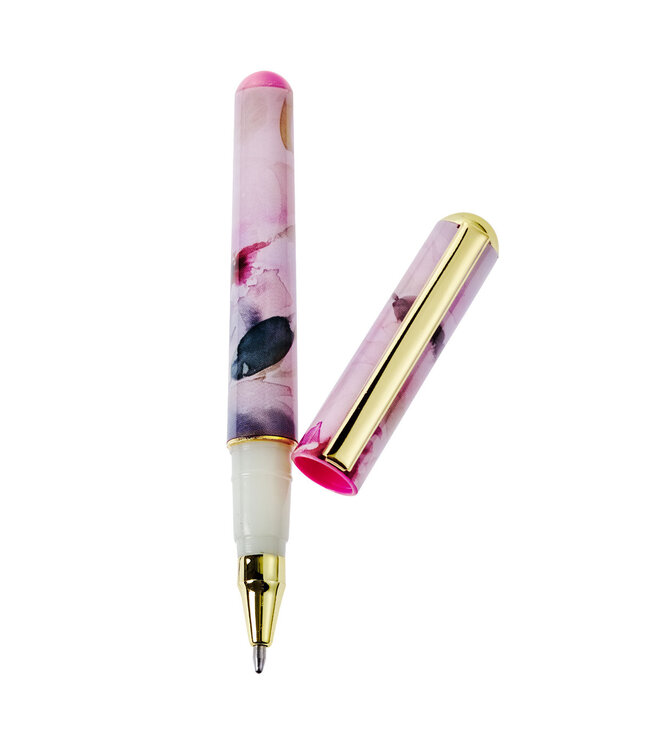 Trust in the Lord Purple Blooms Note Block with a Pen - Proverbs 3:5 紫色花朵便條本+筆套裝 - 箴言 3:5