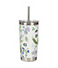 Amazing Grace Purple Floral Stainless Steel Travel Tumbler with Stainless Steel Straw 「奇異恩典」紫色花卉不鏽鋼旅行保溫杯，附不鏽鋼吸管