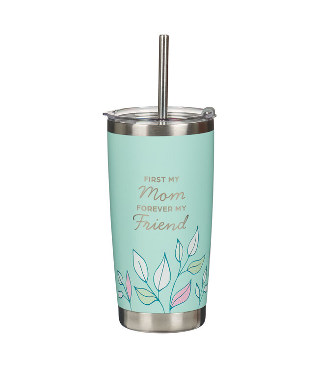 Forever My Friend Green Stainless Steel Travel Tumbler with Straw - Isaiah 62:4 綠色不鏽鋼旅行杯（附送不銹鋼吸管）