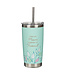 Forever My Friend Green Stainless Steel Travel Tumbler with Straw - Isaiah 62:4 綠色不鏽鋼旅行杯（附送不銹鋼吸管）