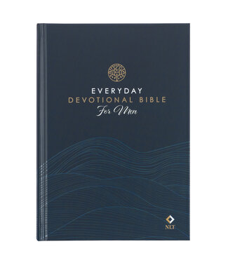 Christian Art Gifts Navy Wave Hardcover NLT Everyday Devotional Bible for Men