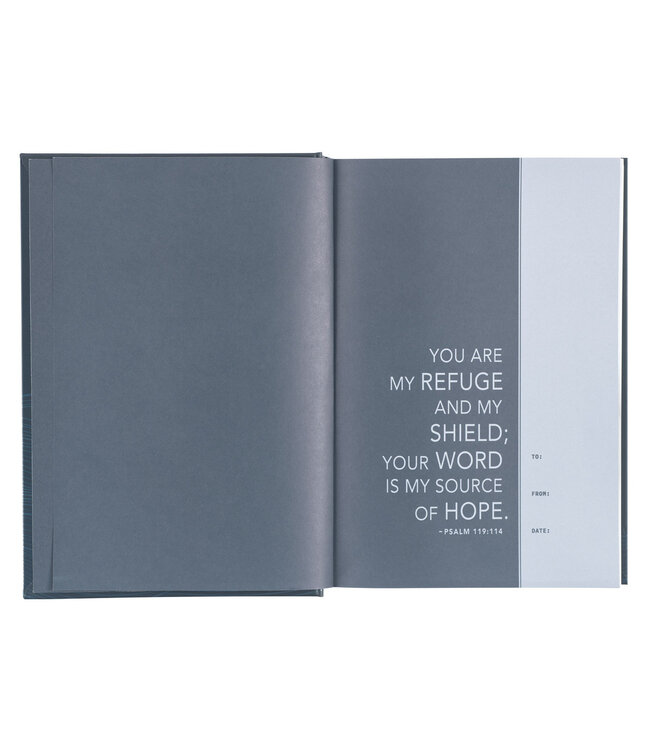 Navy Wave Hardcover NLT Everyday Devotional Bible for Men