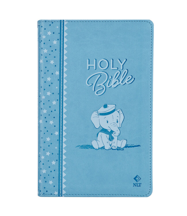 Blue Faux Leather NLT Keepsake Bible for Boys