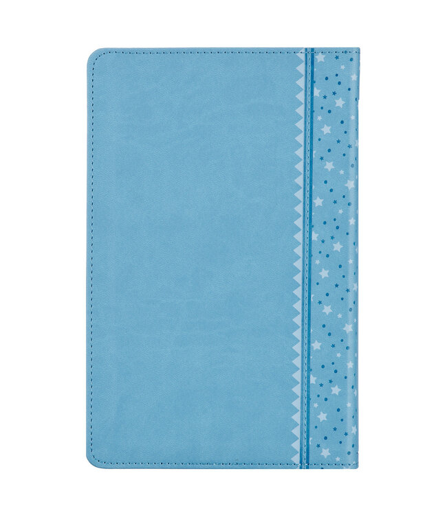 Blue Faux Leather NLT Keepsake Bible for Boys