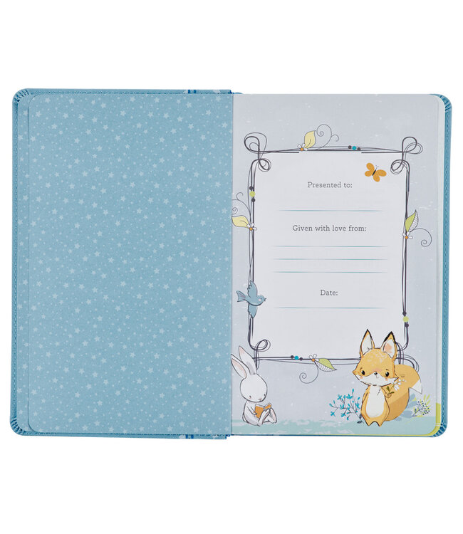 Blue Faux Leather NLT Keepsake Bible for Boys