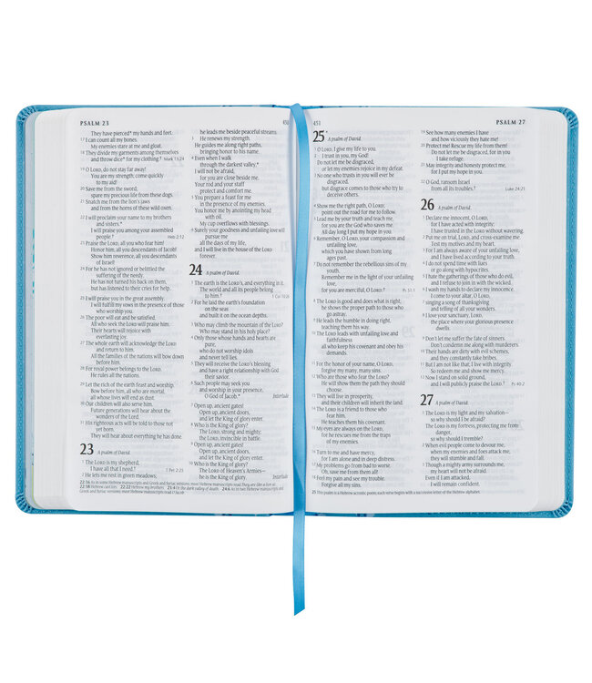 Blue Faux Leather NLT Keepsake Bible for Boys