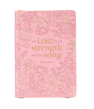 Christian Art Gifts Journal Classic Zip My Strength and My Song Psalm 118:14