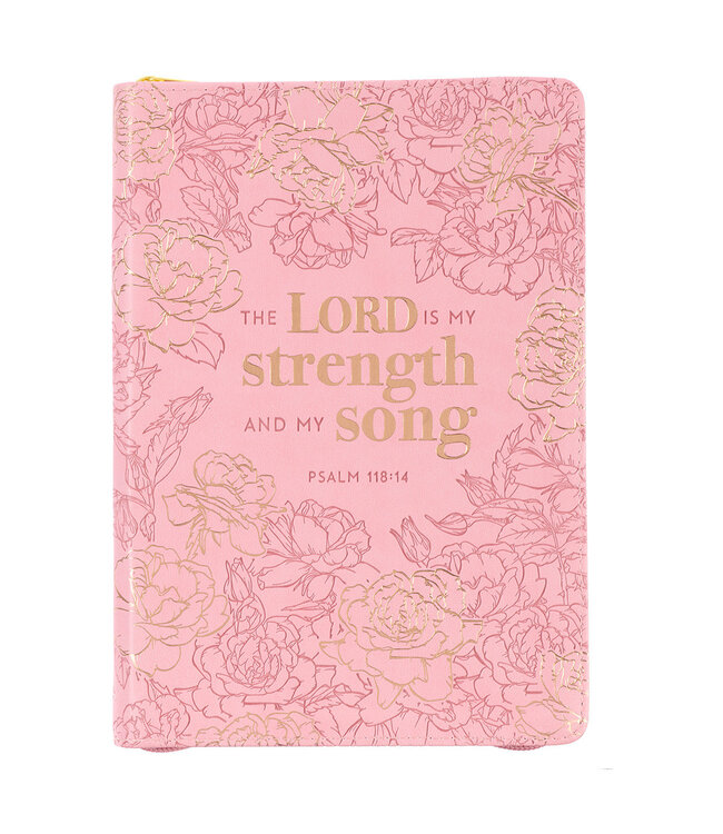 Journal Classic Zip My Strength and My Song Psalm 118:14 | 仿皮拉鍊封口日記本