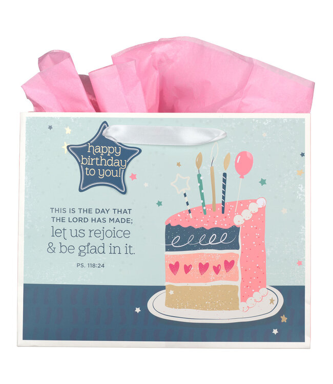 This is the Day Large Landscape Gift Bag - Psalm 118:24 大裝生日禮物袋