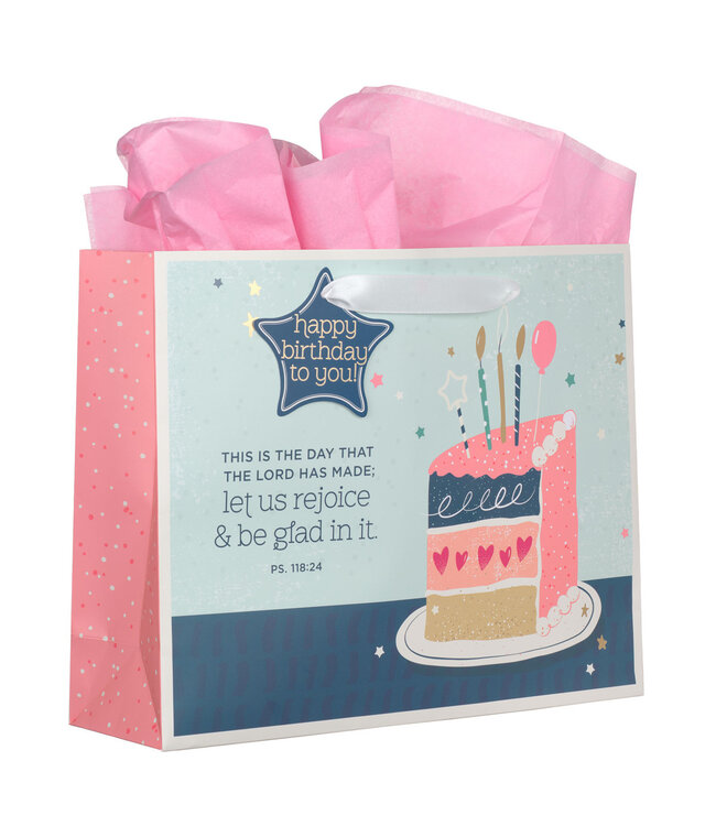 This is the Day Large Landscape Gift Bag - Psalm 118:24 生日禮物袋（大）