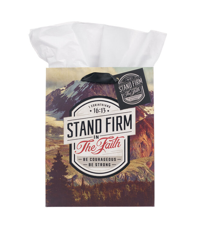 Stand Firm in the Faith Mountain View Medium Gift Bag - 1 Corinthians 16:14 中型禮物袋
