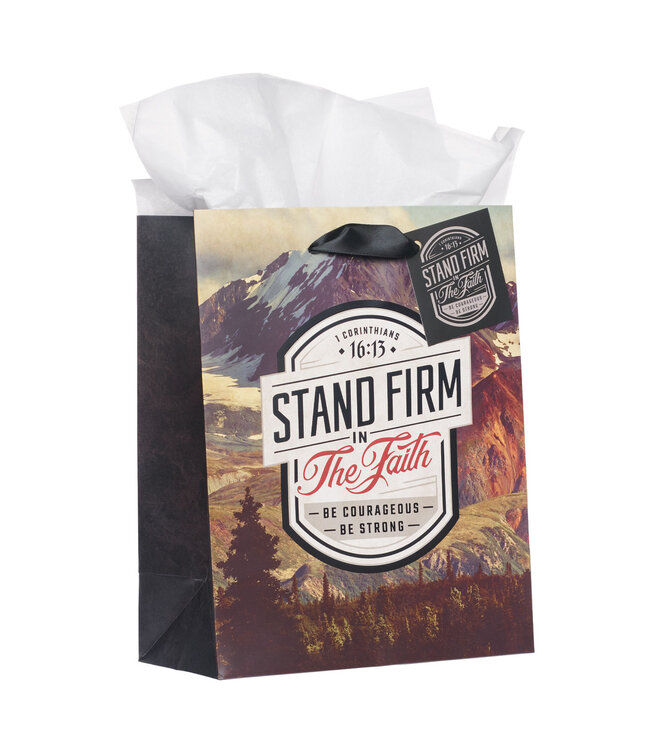 Stand Firm in the Faith Mountain View Medium Gift Bag - 1 Corinthians 16:14 中型禮物袋
