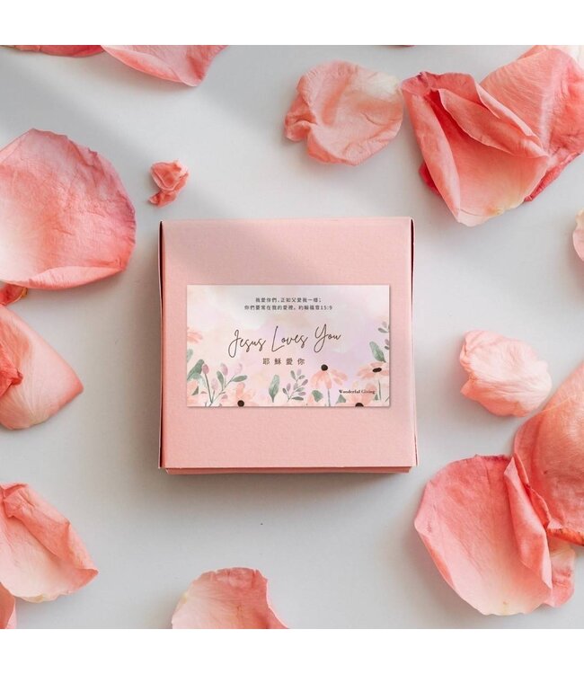 包裝祝福貼紙——耶穌愛你（粉）（10入）