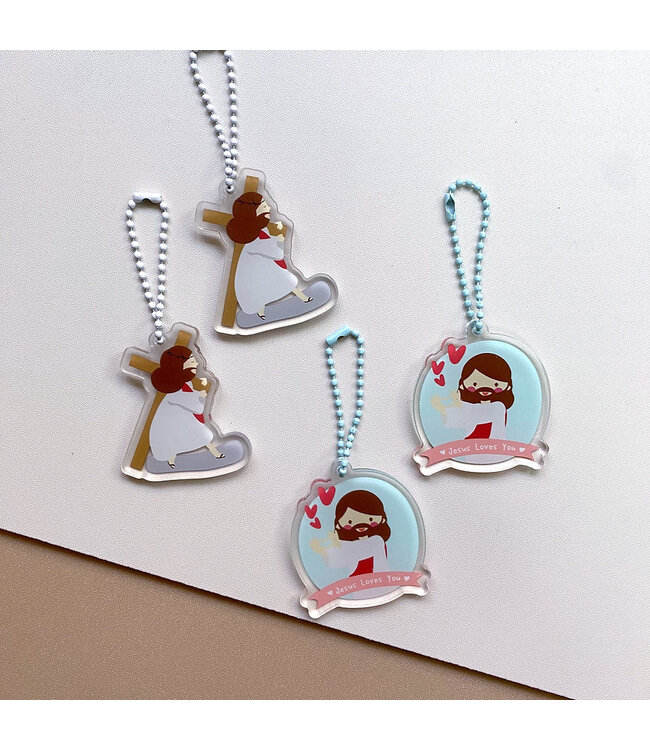 手繪壓克力耶穌吊飾——耶穌愛你