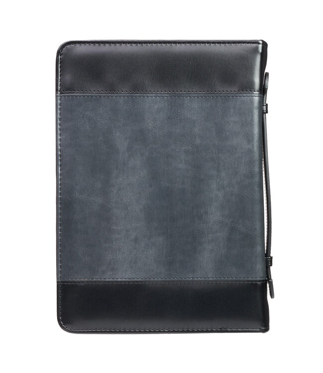 Be Strong Lion Two-Tone Classic Bible Cover - Joshua 1:9 仿皮拉鏈聖經套