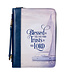 Blessed Is The One Nautical Navy Faux Leather Classic Bible Cover - Jeremiah 17:7 仿皮拉鏈聖經套