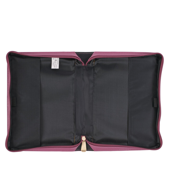 Strong and Courageous Topas Pink Faux Leather Fashion Bible Cover - Joshua 1:9 時尚仿皮聖經套