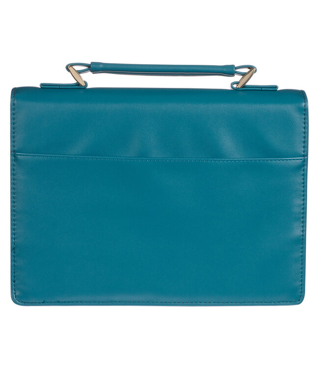 God's Grace Teal Paisley Faux Leather Fashion Bible Cover 時尚仿皮聖經套