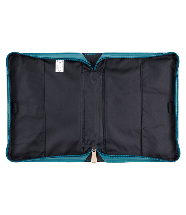 God's Grace Teal Paisley Faux Leather Fashion Bible Cover 時尚仿皮聖經套