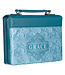 God's Grace Teal Paisley Faux Leather Fashion Bible Cover 時尚仿皮聖經套