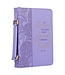 Saved by Grace Hydrangea Lavender Faux Leather Fashion Bible Cover - Ephesians 2:8 時尚仿皮聖經套