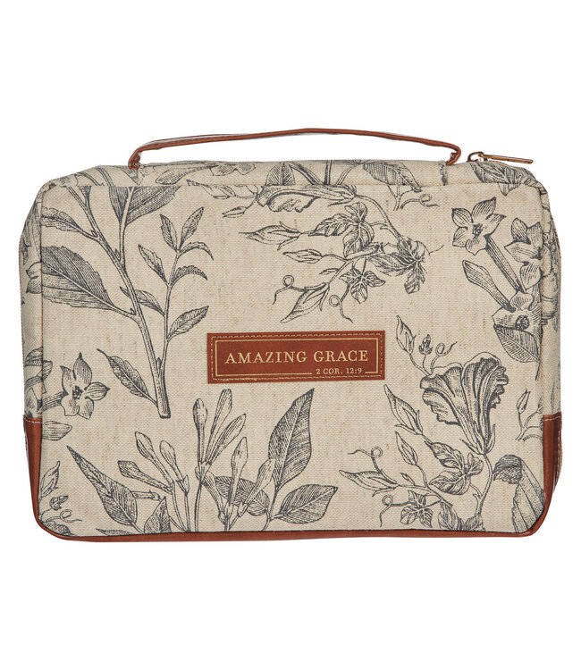 Amazing Grace Natural Canvas Bible Cover 綿質帆布聖經套