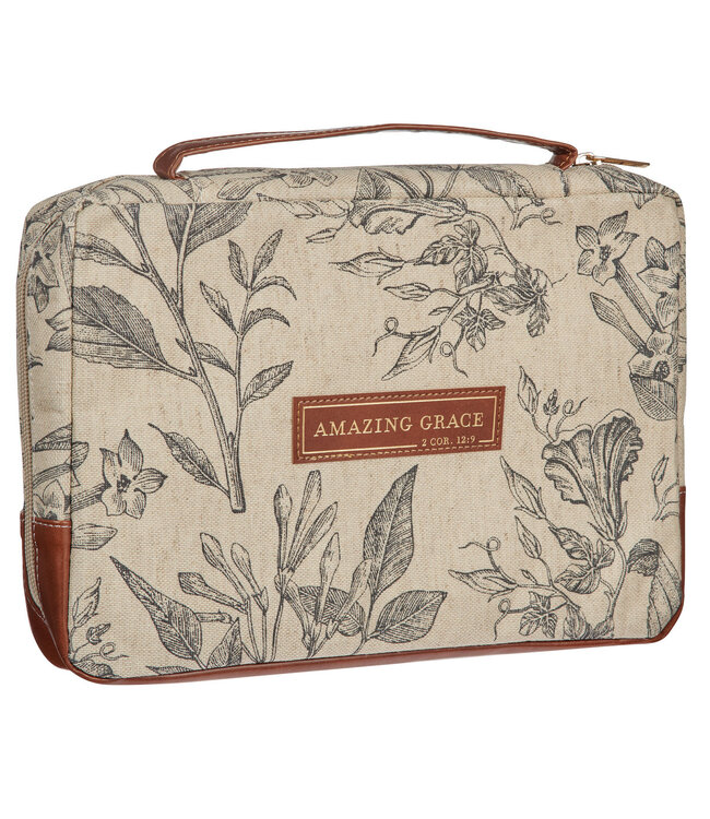 Amazing Grace Natural Canvas Bible Cover 綿質帆布聖經套